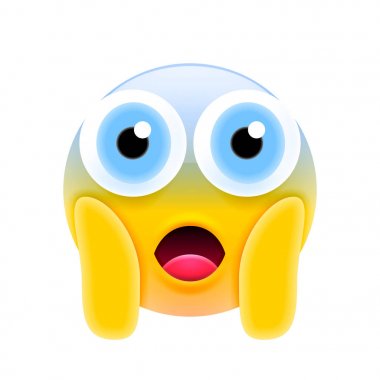 Korku Emoji çığlık yüz