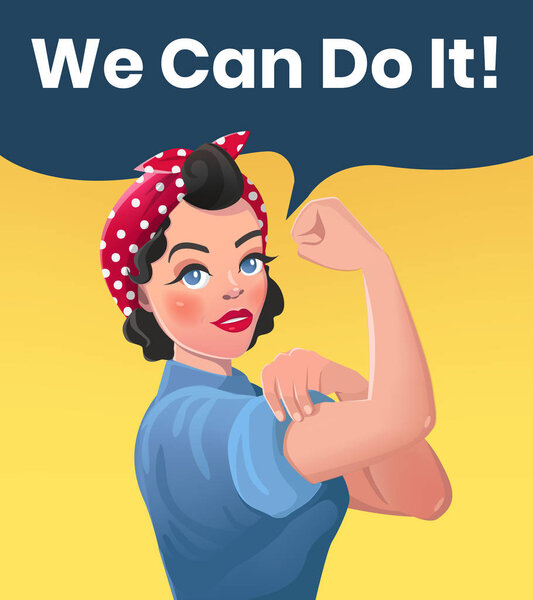 We Can Do It Poster Illustration