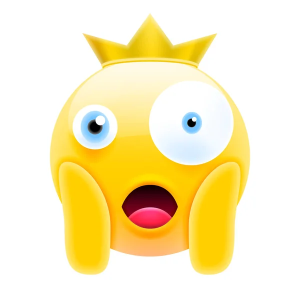 Rosto gritando no medo Emoji — Vetor de Stock