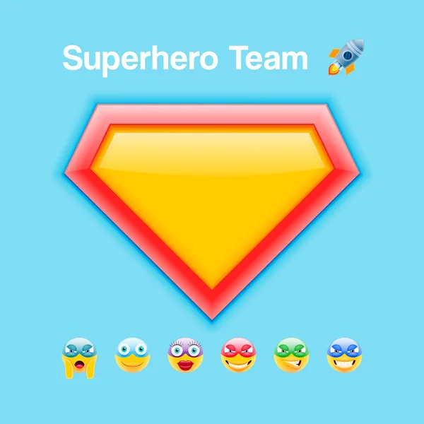 Equipo de superhéroes — Vector de stock