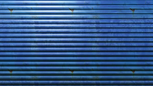 Smooth Striped Reflective Blue Metal Surface Texture Background — Stock Photo, Image