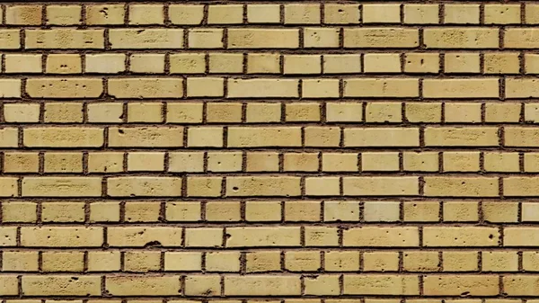 黄砖墙面纹理为无缝背景 — 图库照片