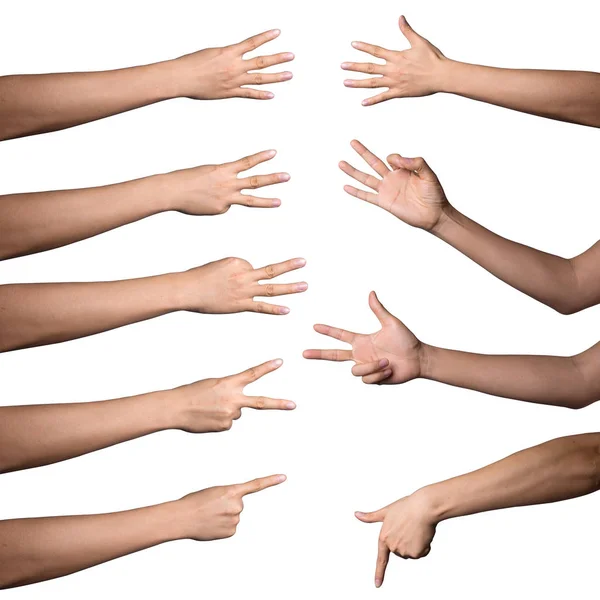 Ręce znak różnych typów — Zdjęcie stockowe