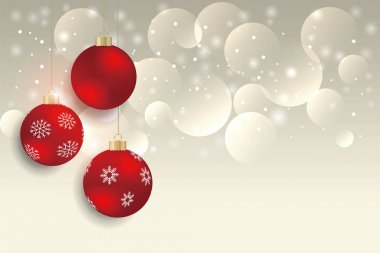 Kırmızı renk Noel topu arka plan