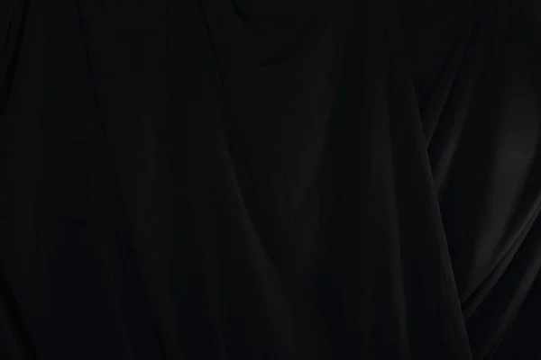 Rideau noir drapé vague avec éclairage studio — Photo