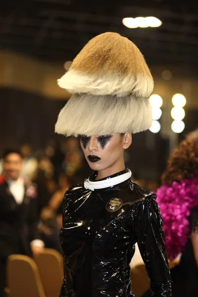 Μπανγκόκ Ταϊλάνδη Ιανουαρίου 2019 Model Hair Present Δημιουργικός Πολύχρωμος Σχεδιασμός — Φωτογραφία Αρχείου