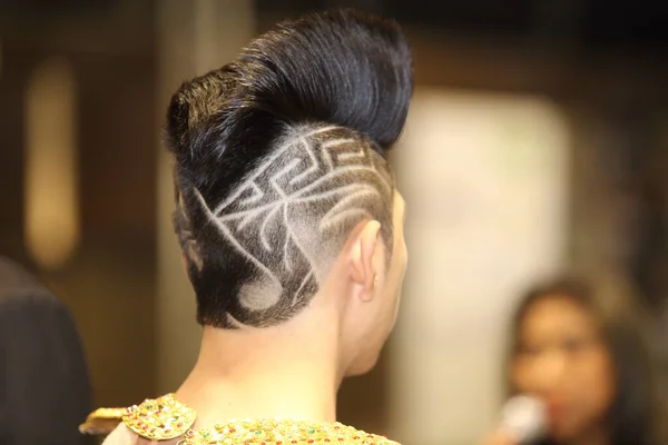 Bangkok Таїланд Січня 2019 Модель Волосся Представляє Креативний Стиль Волосся — стокове фото