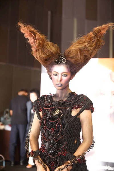 Bangkok Thailand Januari 2019 Model Haar Aanwezig Creatief Kleurrijk Design — Stockfoto