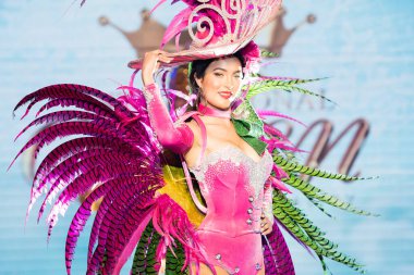 Pattaya, Thailand - March 02, 2019 ; Contestant from Mexico present Fashion Show National Costume Talent for 