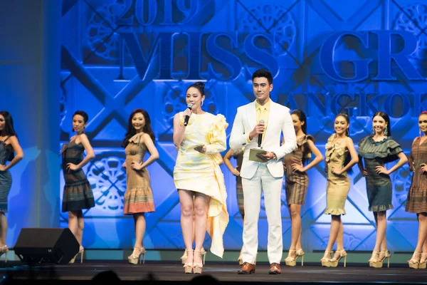 Bangkok Tailandia Mayo 2019 Miss Grand Bangkok 2019 Altavoces Frente —  Fotos de Stock