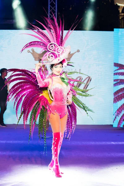 Pattaya Thailand March 2019 Contestant Mexico Present Fashion Show National — стокове фото