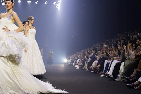 Bangkok Tailândia Março 2019 Caminhada Modelo Desfile Moda Nova Coleção — Fotografia de Stock