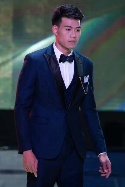 Bangkok Tajlandia Sierpnia 2019 Asian Man Contest Named Mister Supranational — Zdjęcie stockowe