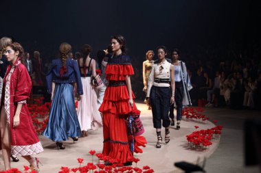 Bangkok, Thailand - March 15, 2018 ; Model walk on Fashion Show 