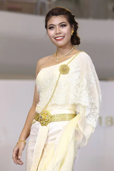 Samutsakorn Thailand April 2018 Models Walk Opening Show Beauty Pageant — Stockfoto