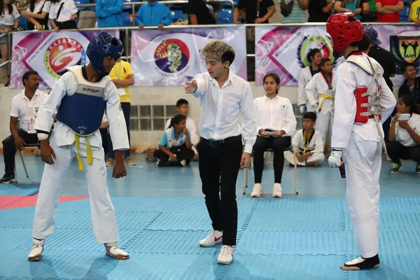 Bangkok Tailandia Julio 2018 Taekwondo Atleta Muchos Países Luchan Juntos — Foto de Stock