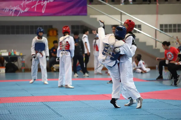 Bangkok Tailandia Julio 2018 Taekwondo Atleta Muchos Países Luchan Juntos —  Fotos de Stock