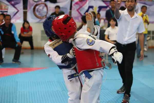 Bangkok Tajlandia Lipca 2018 Taekwondo Athlete Wielu Krajów Walczy Wspólnie — Zdjęcie stockowe