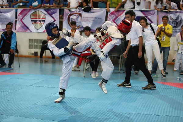 Bangkok Tajlandia Lipca 2018 Taekwondo Athlete Wielu Krajów Walczy Wspólnie — Zdjęcie stockowe