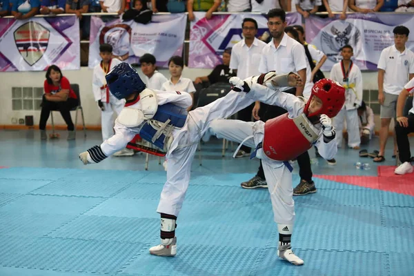 Bangkok Thailandia Luglio 2018 Taekwondo Atleta Molti Paesi Combatte Insieme — Foto Stock