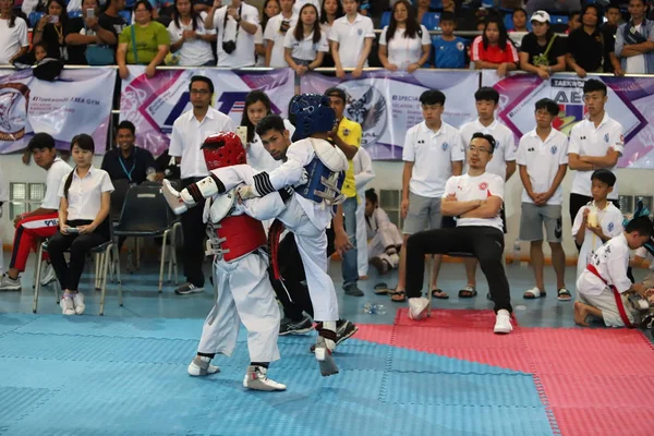 Bangkok Thailand Juli 2018 Taekwondo Idrottsman Från Många Länder Slåss — Stockfoto