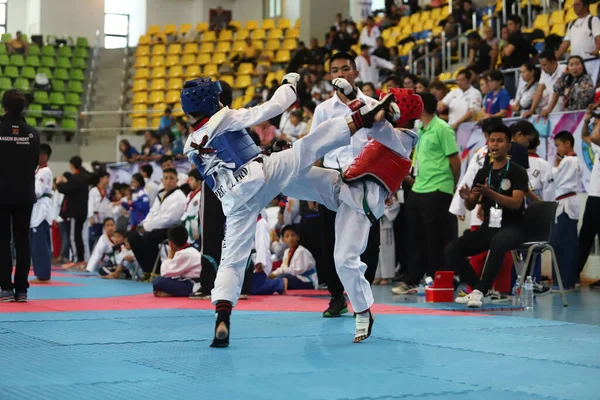 Bangkok Thailandia Luglio 2018 Taekwondo Atleta Molti Paesi Combatte Insieme — Foto Stock