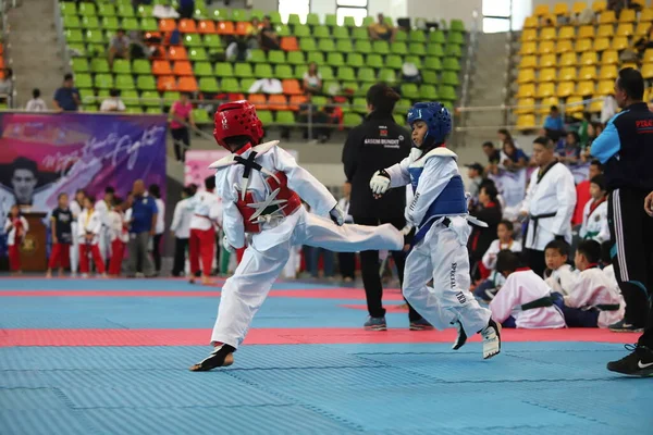 Bangkok Thailand Juli 2018 Taekwondo Athleten Aus Vielen Ländern Kämpfen — Stockfoto