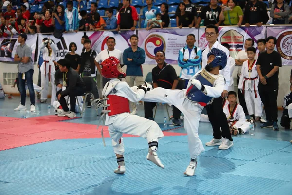 Bangkok Tailandia Julio 2018 Taekwondo Atleta Muchos Países Luchan Juntos —  Fotos de Stock