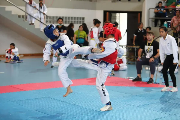 Bangkok Tailandia Julio 2018 Taekwondo Atleta Muchos Países Luchan Juntos — Foto de Stock