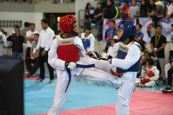 Bangkok Thailand July 2018 Taekwondo Athlete Many Countries Fight Together — Stock fotografie