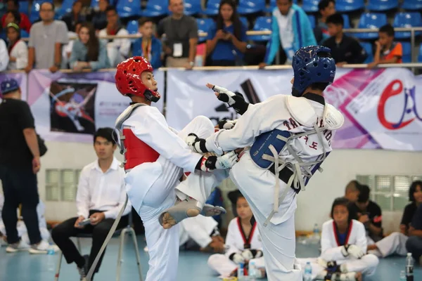 Bangkok Thailandia Luglio 2018 Taekwondo Atleta Molti Paesi Combatte Insieme — Foto Stock