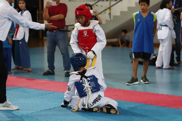 Bangkok Tailandia Julio 2018 Taekwondo Atleta Muchos Países Luchan Juntos —  Fotos de Stock