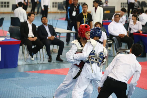Bangkok Tailandia Junio 2018 Taekwondo Atleta Muchos Países Luchan Juntos — Foto de Stock
