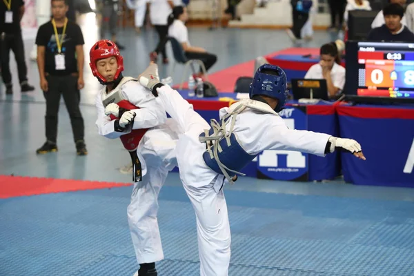 Bangkok Thailand June 2018 Taekwondo Athlete Many Countries Fight Together — 스톡 사진