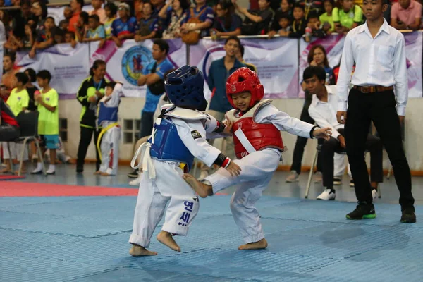 Bangkok Thailand Juni 2018 Taekwondo Atleet Uit Vele Landen Vechten — Stockfoto