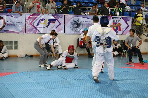 Bangkok Tajlandia Czerwca 2018 Taekwondo Athlete Wielu Krajów Walczy Razem — Zdjęcie stockowe