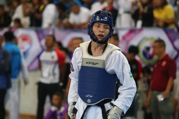 Bangkok Thailand Juni 2018 Taekwondo Atleet Uit Vele Landen Vechten — Stockfoto