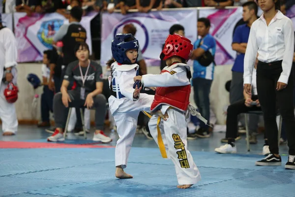 Bangkok Thailand June 2018 Taekwondo Athlete Many Countries Fight Together — 스톡 사진