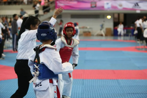 Bangkok Tailândia Junho 2018 Atleta Taekwondo Muitos Países Luta Conjunto — Fotografia de Stock