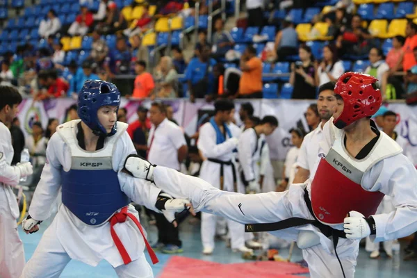 Bangkok Tailândia Junho 2018 Atleta Taekwondo Muitos Países Luta Conjunto — Fotografia de Stock
