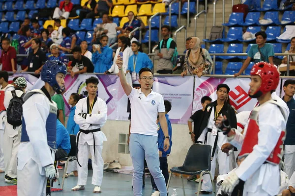 Bangkok Tailandia Junio 2018 Taekwondo Atleta Muchos Países Luchan Juntos — Foto de Stock