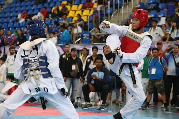 Bangkok Thailand June 2018 Taekwondo Athlete Many Countries Fight Together — Stock fotografie