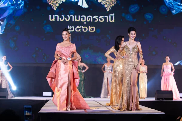 Udonthani Thailand July 2019 Miss Thailand 2019 Udonthani Group Beautiful — Stock Photo, Image