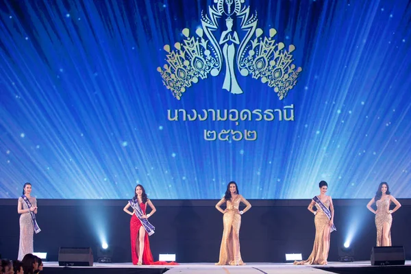 Udonthani Thailand July 2019 Miss Thailand 2019 Udonthani Group Beautiful — Stockfoto