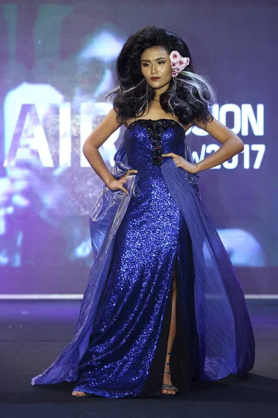 Bangkok Thailand August 2017 Hair Fashion Show Chalachol Academy Presenting — стокове фото