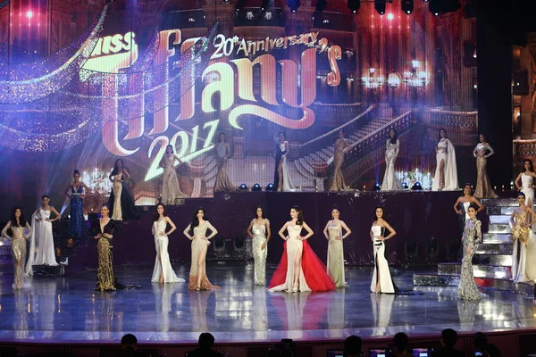 Pattaya Tailândia Agosto 2017 Final Miss Tiffany Universe 2017 Tiffany — Fotografia de Stock