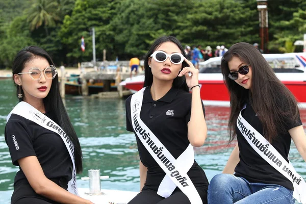Пхукет Таиланд Августа 2017 Года Мисс Конкурс Мисс Наднациональная Таиланд — стоковое фото