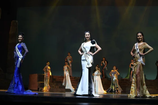 Phuket Thaiföld 2017 Szeptember Miss Supranational Thailand 2017 Utolsó Fordulója — Stock Fotó