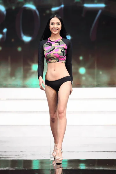 Μπανγκόκ Ταϊλάνδη Σεπτεμβρίου 2017 Miss All Nations Thailand 2017 Προκαταρτική — Φωτογραφία Αρχείου