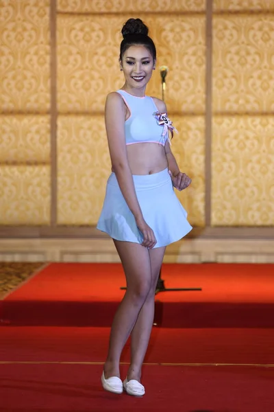 泰国曼谷 2017年3月4日 选美比赛 2017年大南小姐 以寻找最美丽的女子代表南方省 运动服 — 图库照片